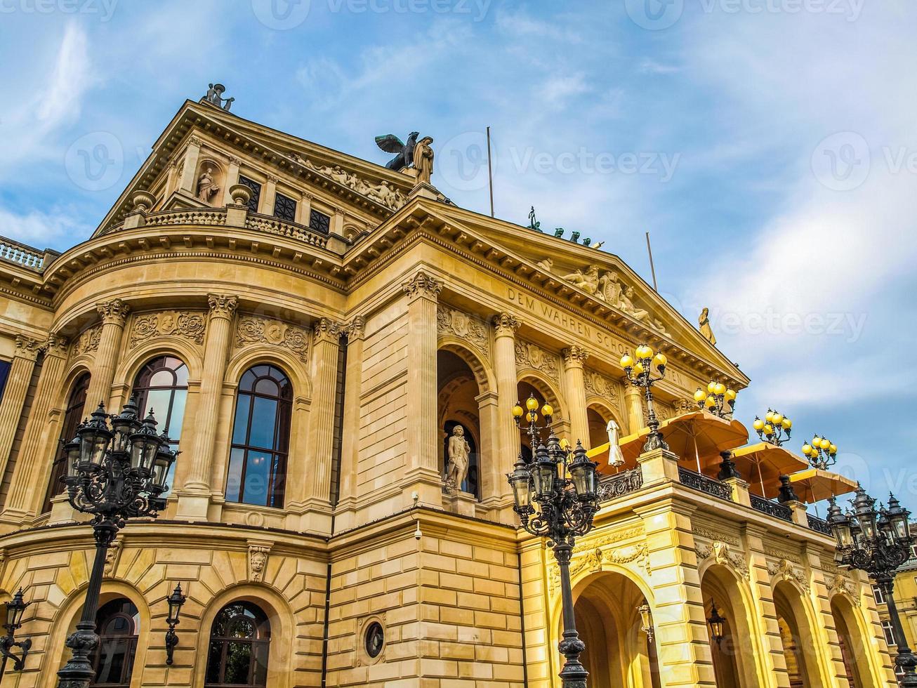 hdr alte oper in frankfurt foto