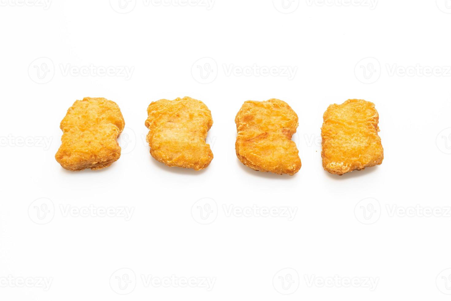 frittiertes Chicken Nugget auf weißem Hintergrund foto