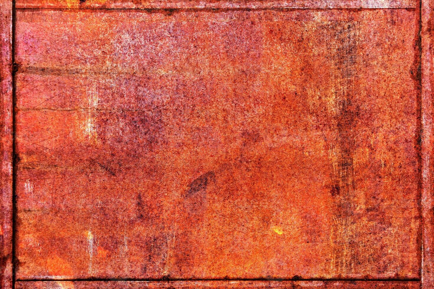 abstrakte Textur aus rostigem Metall. eine rissige Rostmetallwand. Hintergrund für Design foto