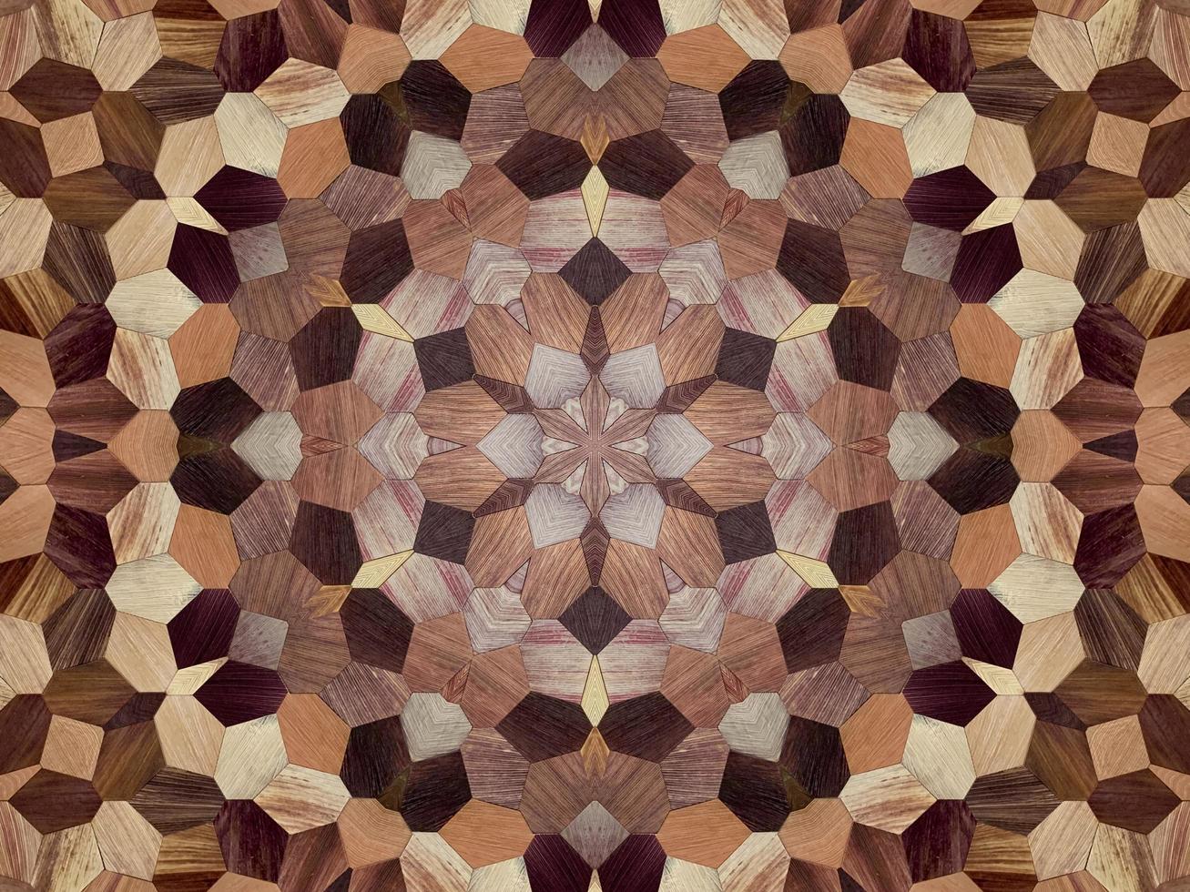 abstrakter hintergrund der holzbeschaffenheit. Kaleidoskop-Muster. foto