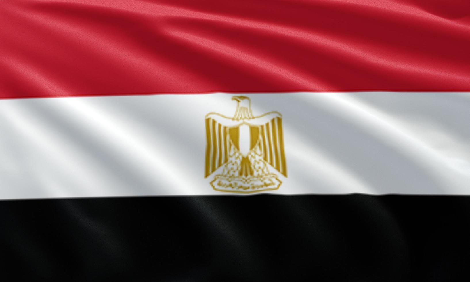 nahaufnahme wehende flagge von ägypten foto