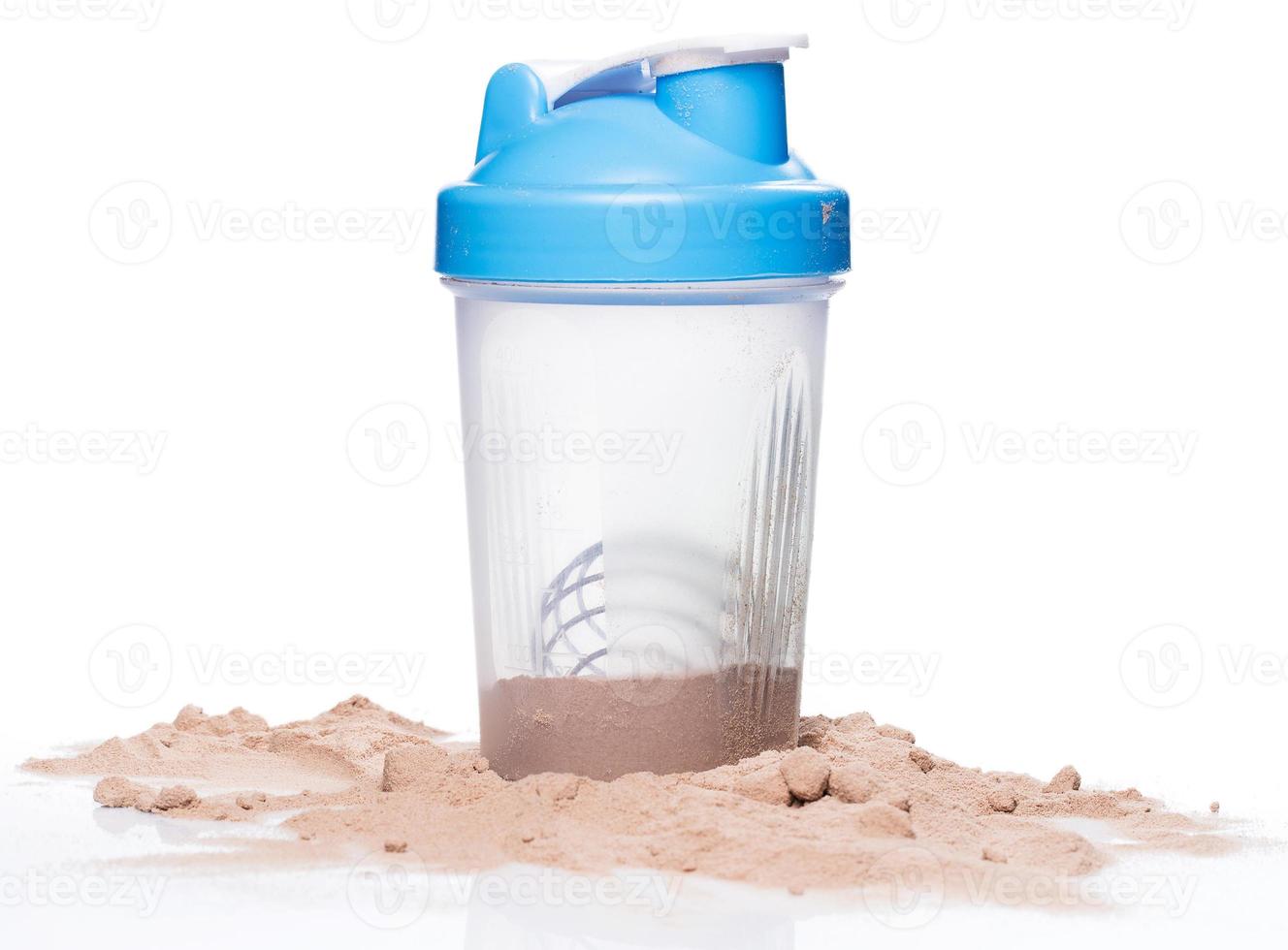 Shaker und Proteinpulver foto