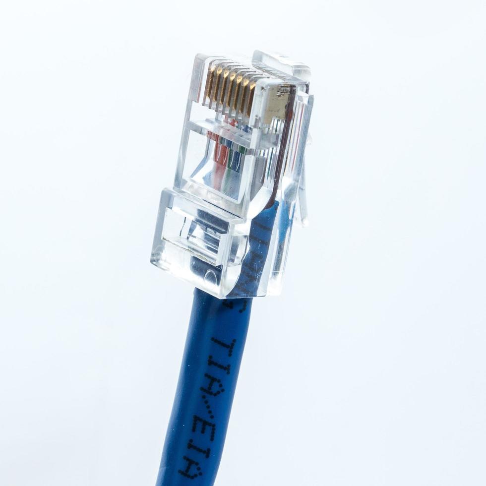 Nahaufnahme von Ethernet-Kabel foto