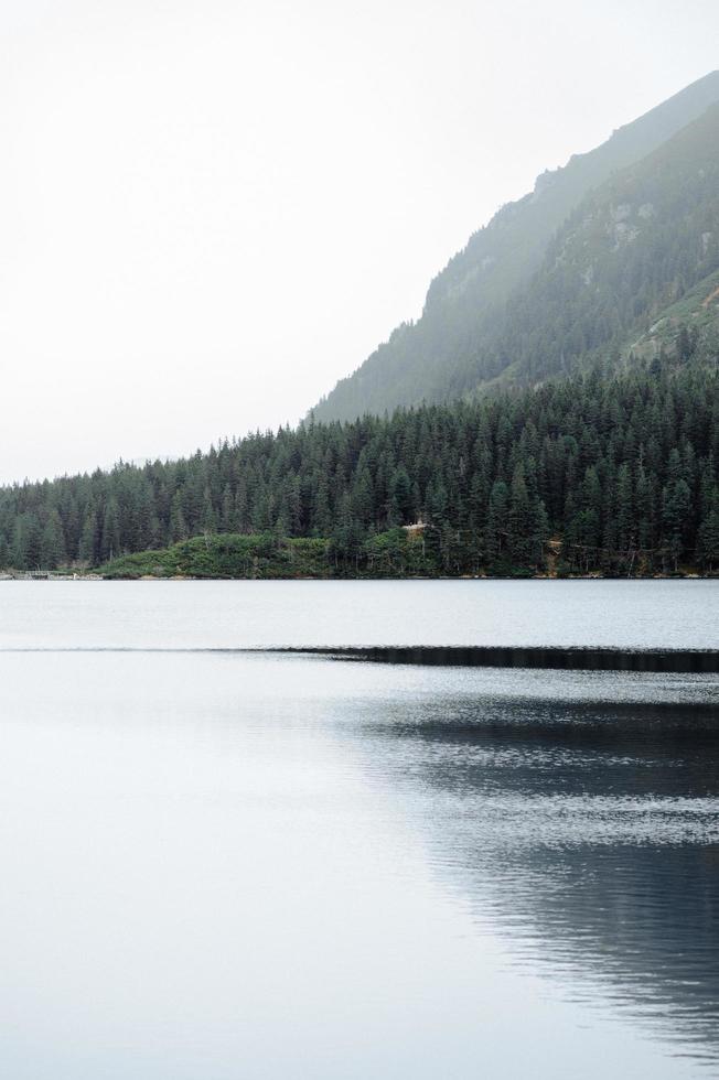 schönes seeseeauge und berge in polen foto