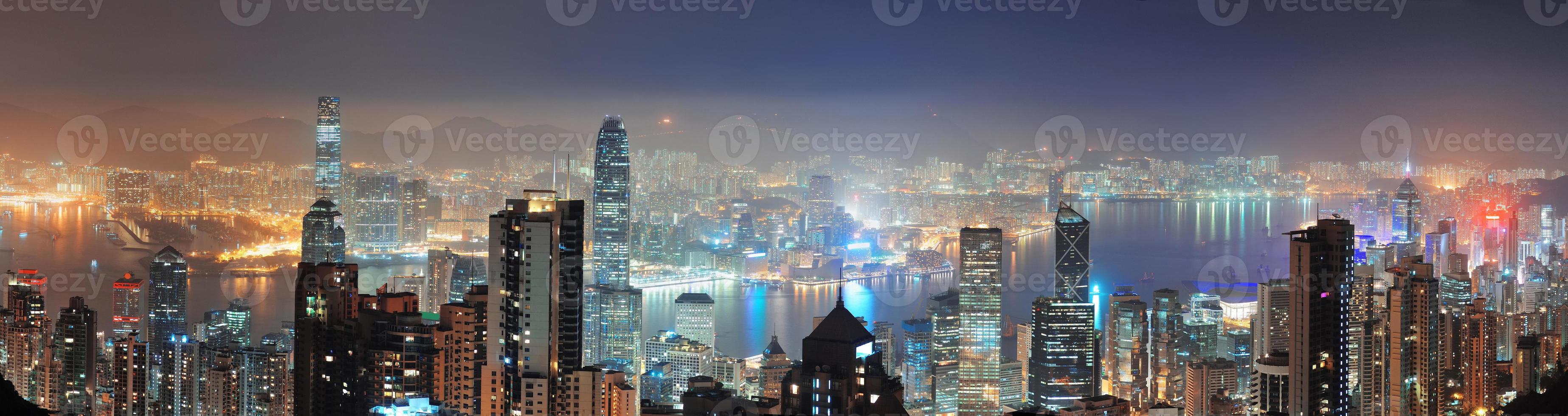 Hong Kong in der Nacht foto