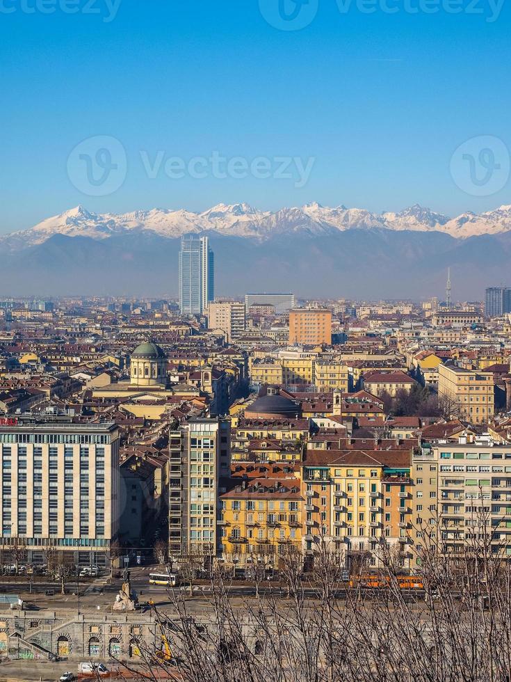 hdr-luftaufnahme von turin foto