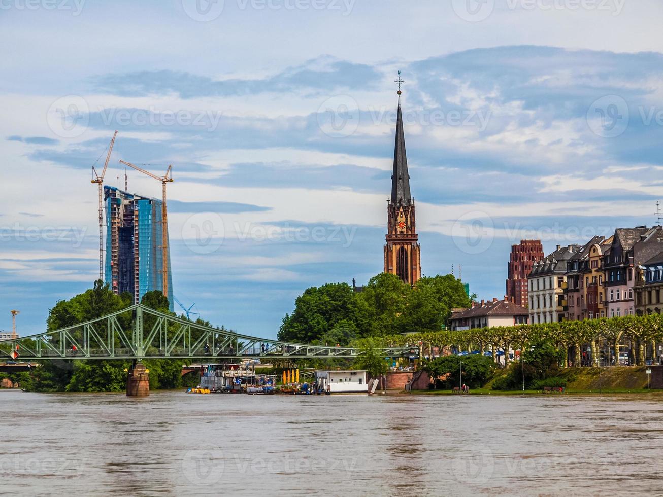 hdr-ansicht von frankfurt, deutschland foto