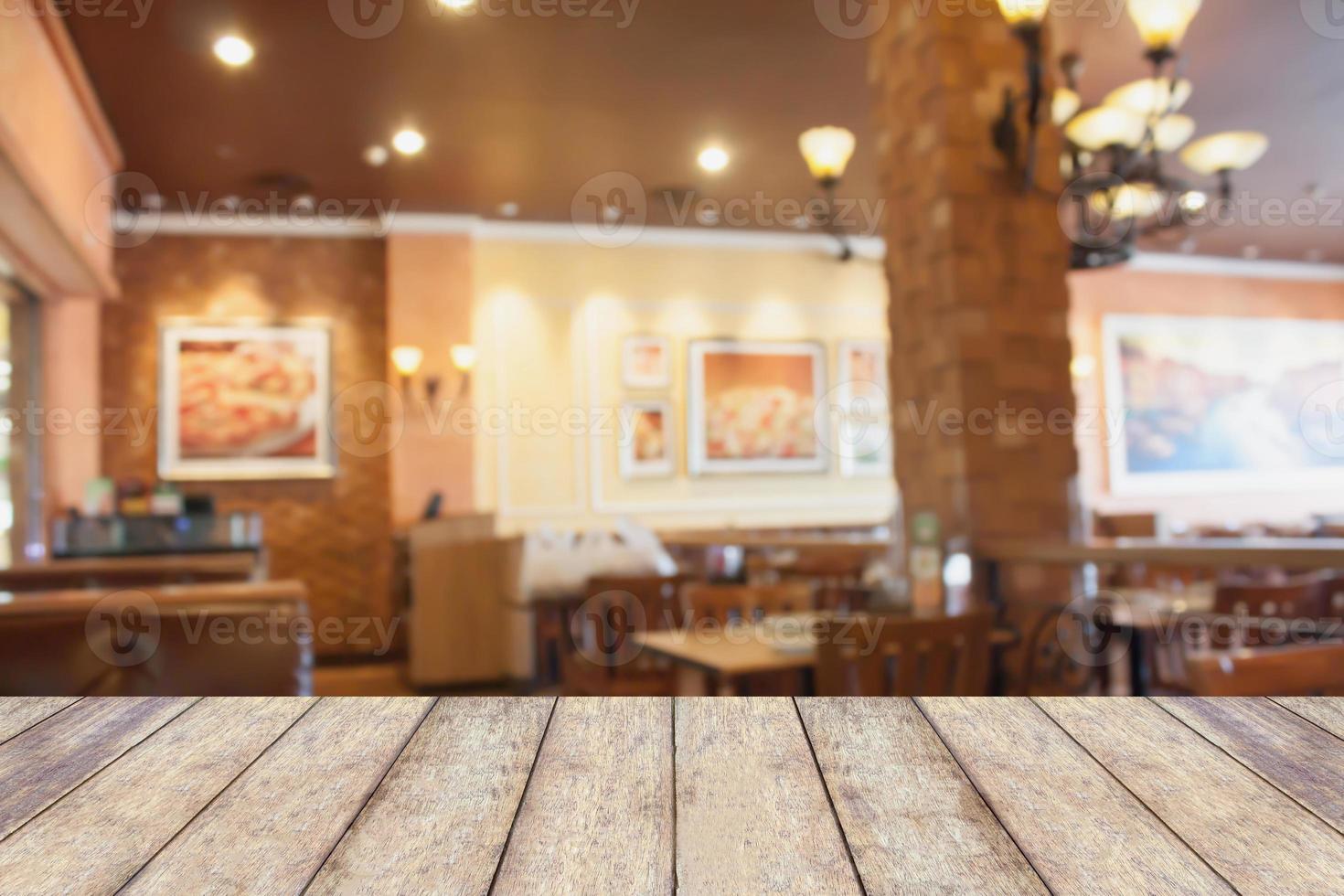 Restaurantunschärfe mit Bokeh-Hintergrund foto