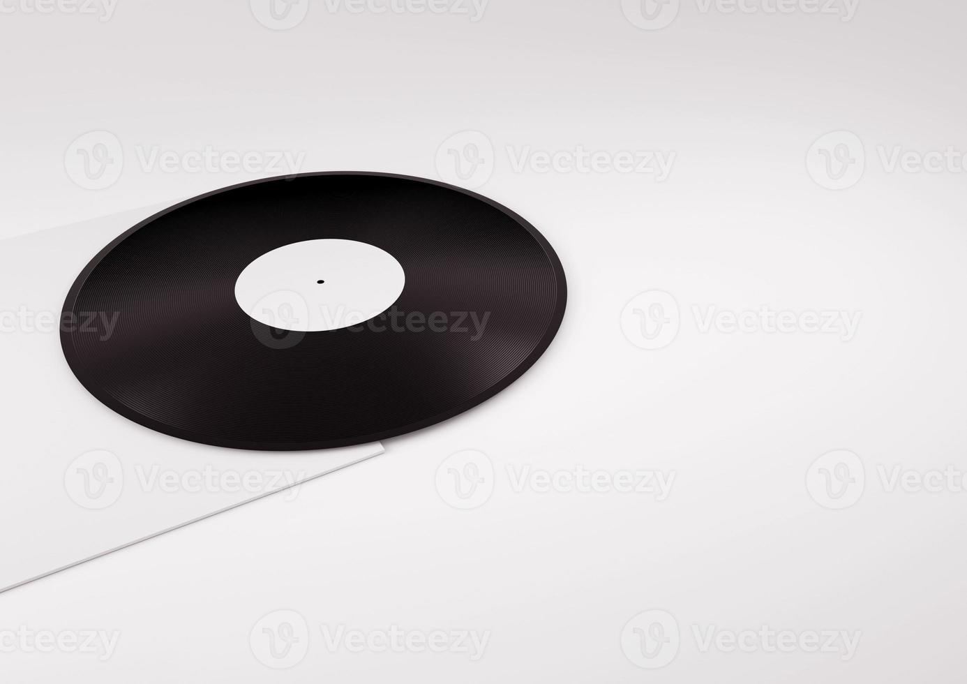 modell einer vinyl- und coverbox 3d-renderillustration foto