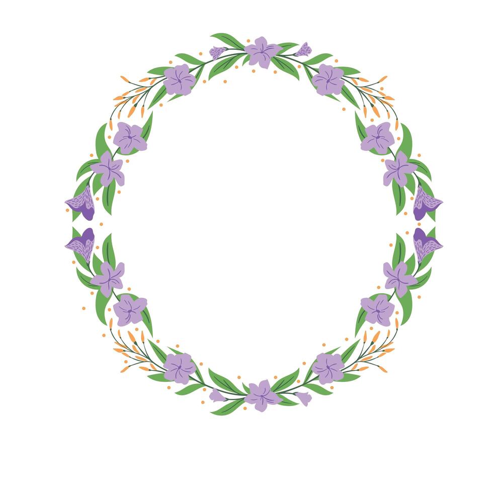 floraler rahmen, elegante illustration mit blumen, blättern und zweigen, die in verschiedenen einladungen verwendet werden, mit platz für text. foto