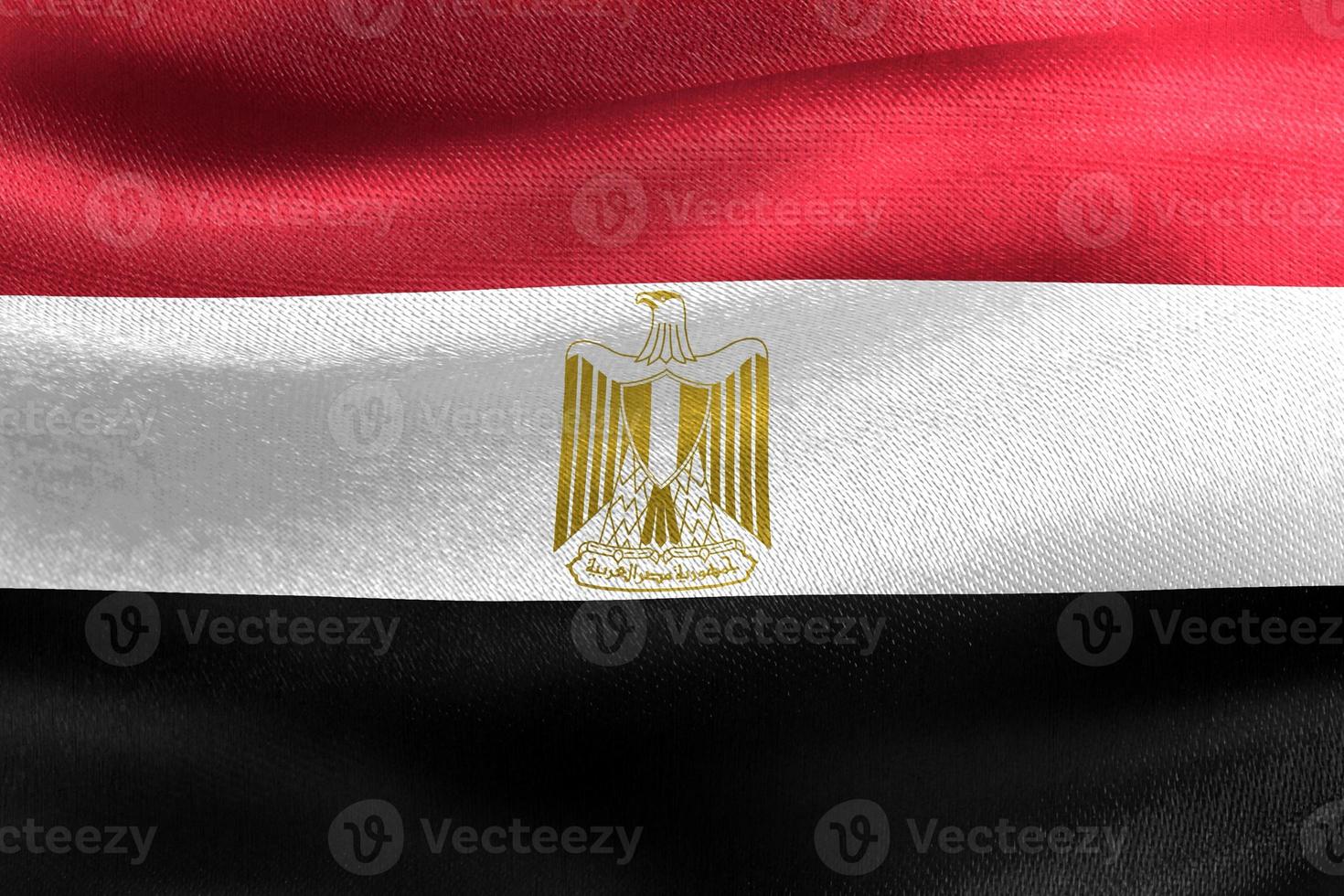 ägyptische flagge - realistische wehende stoffflagge foto