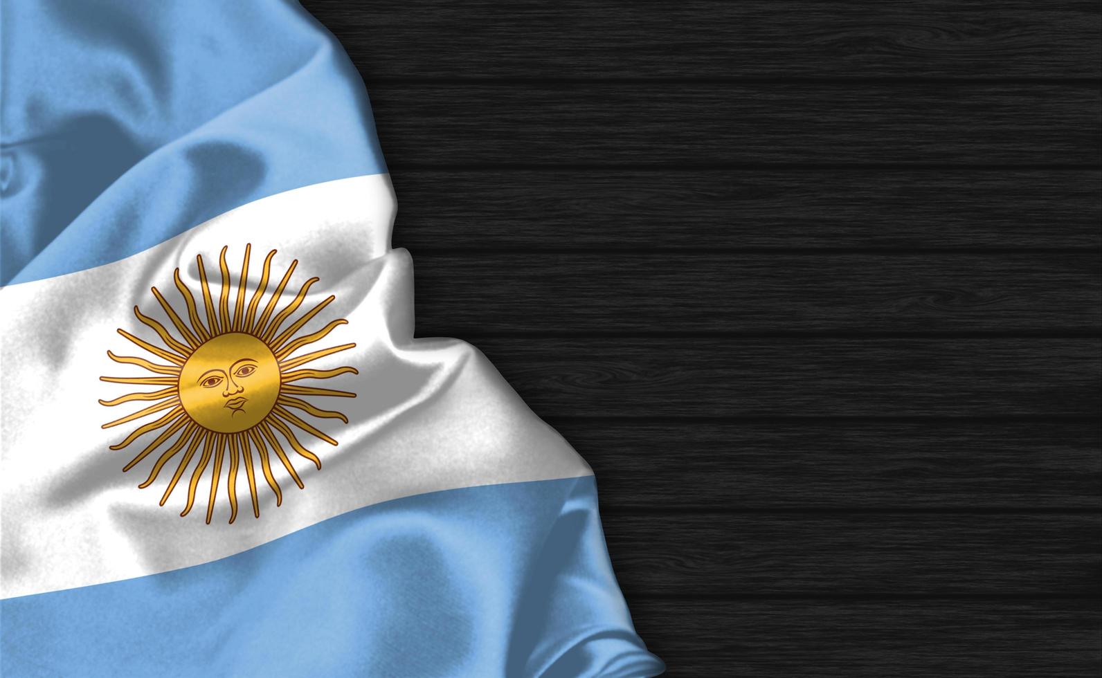 3D-Rendering Nahaufnahme der argentinischen Flagge foto