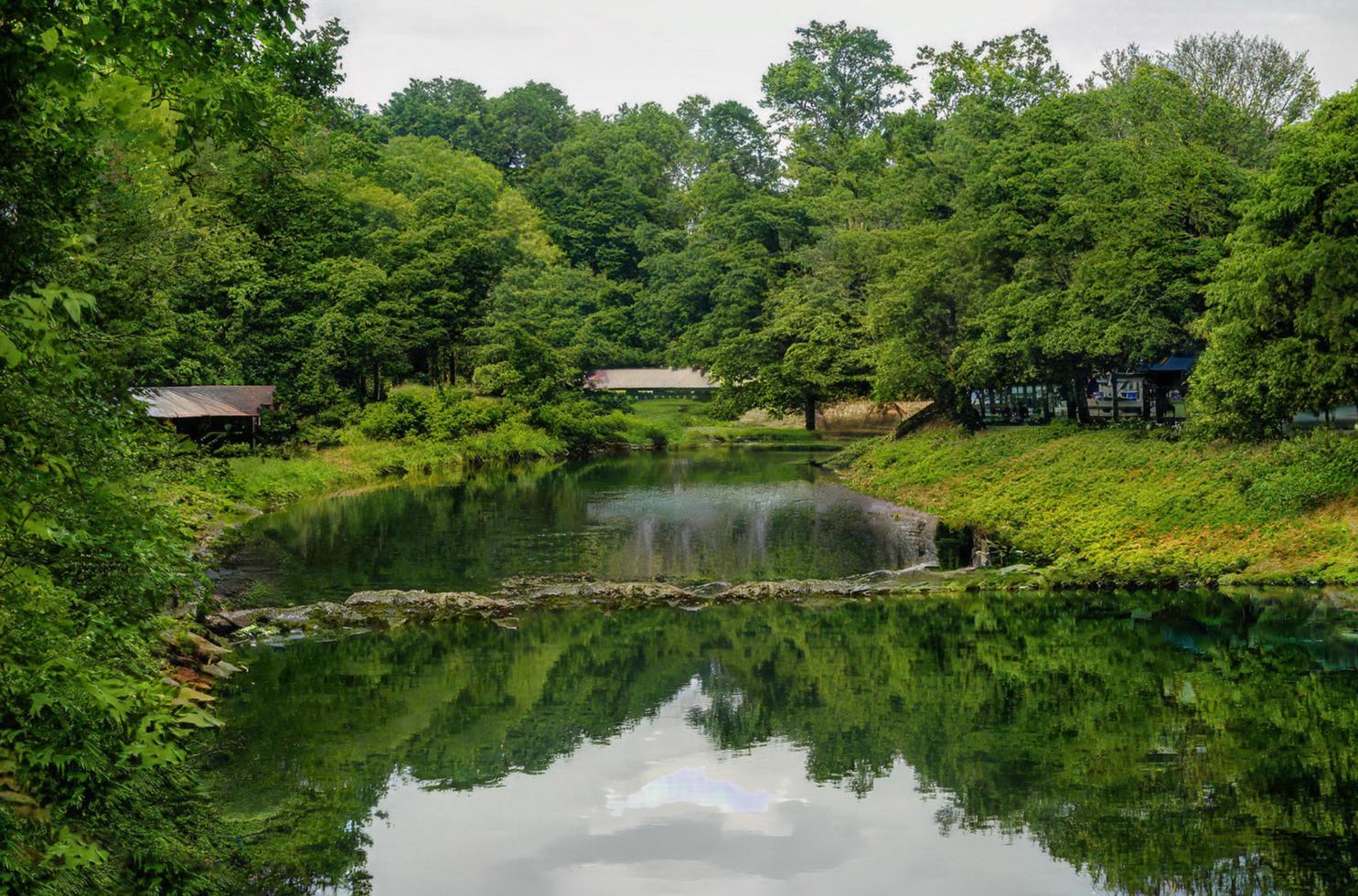 schöne natürliche landschaft des flusses im tropischen grünen wald südostasiens. foto