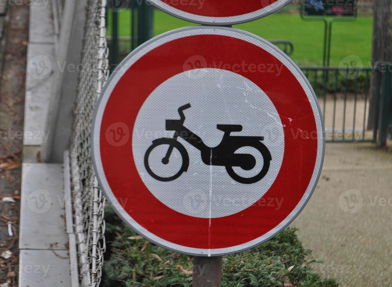 kein Motorradschild foto