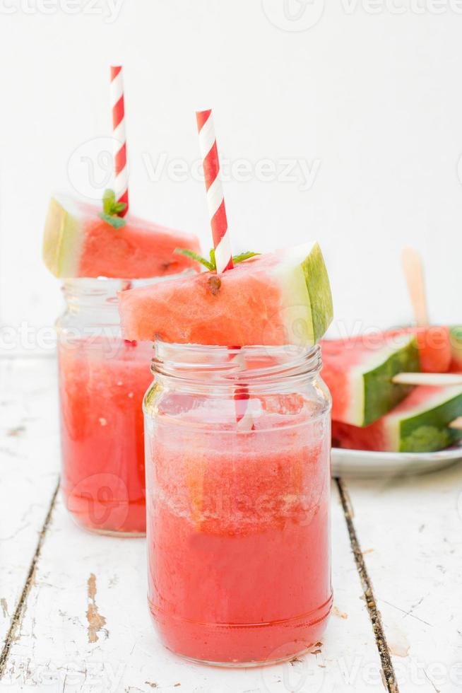 frisch gepresste Wassermelone foto