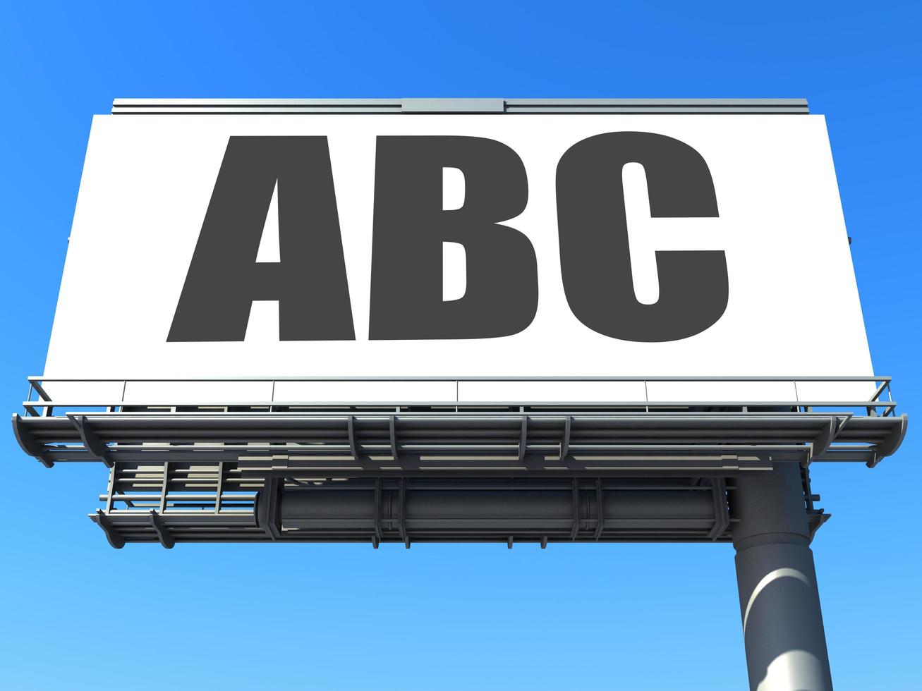 ABC-Wort auf Plakatwand foto