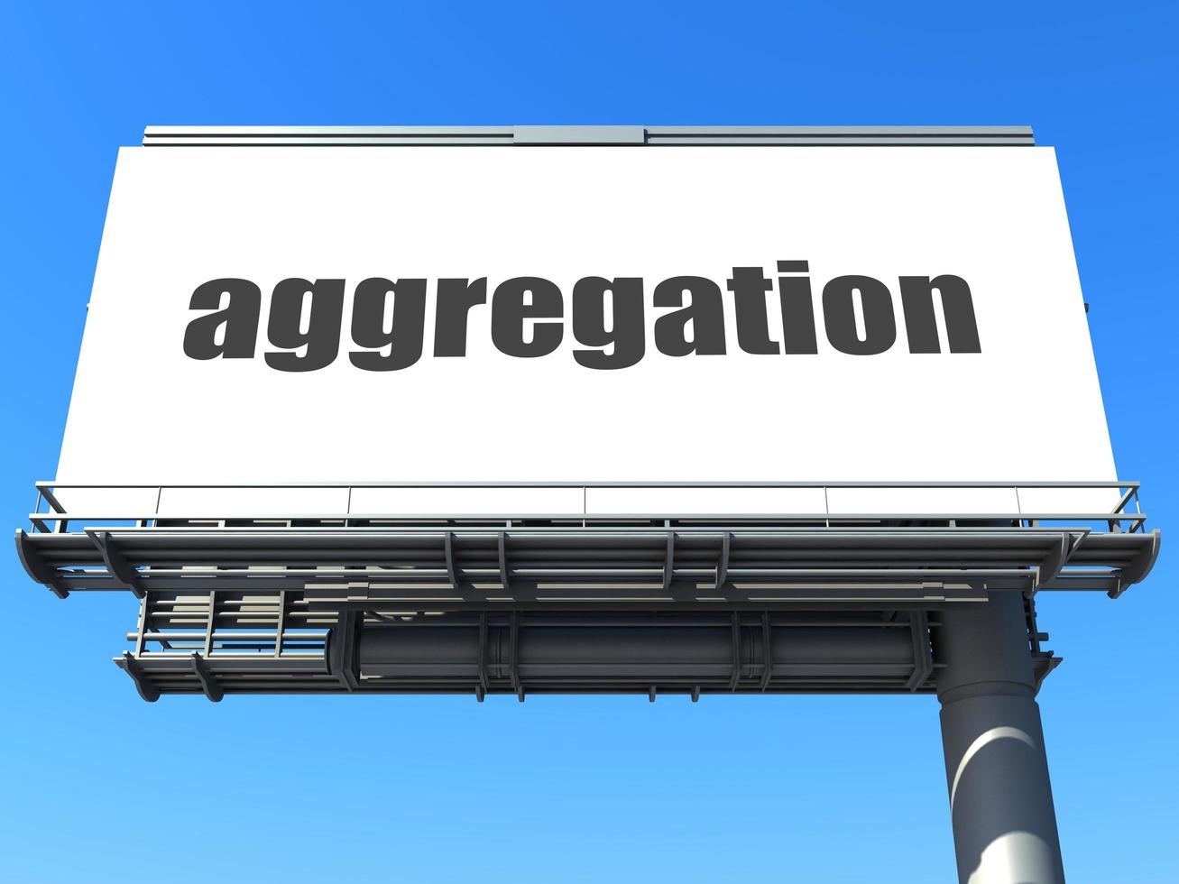 Aggregationswort auf Plakatwand foto