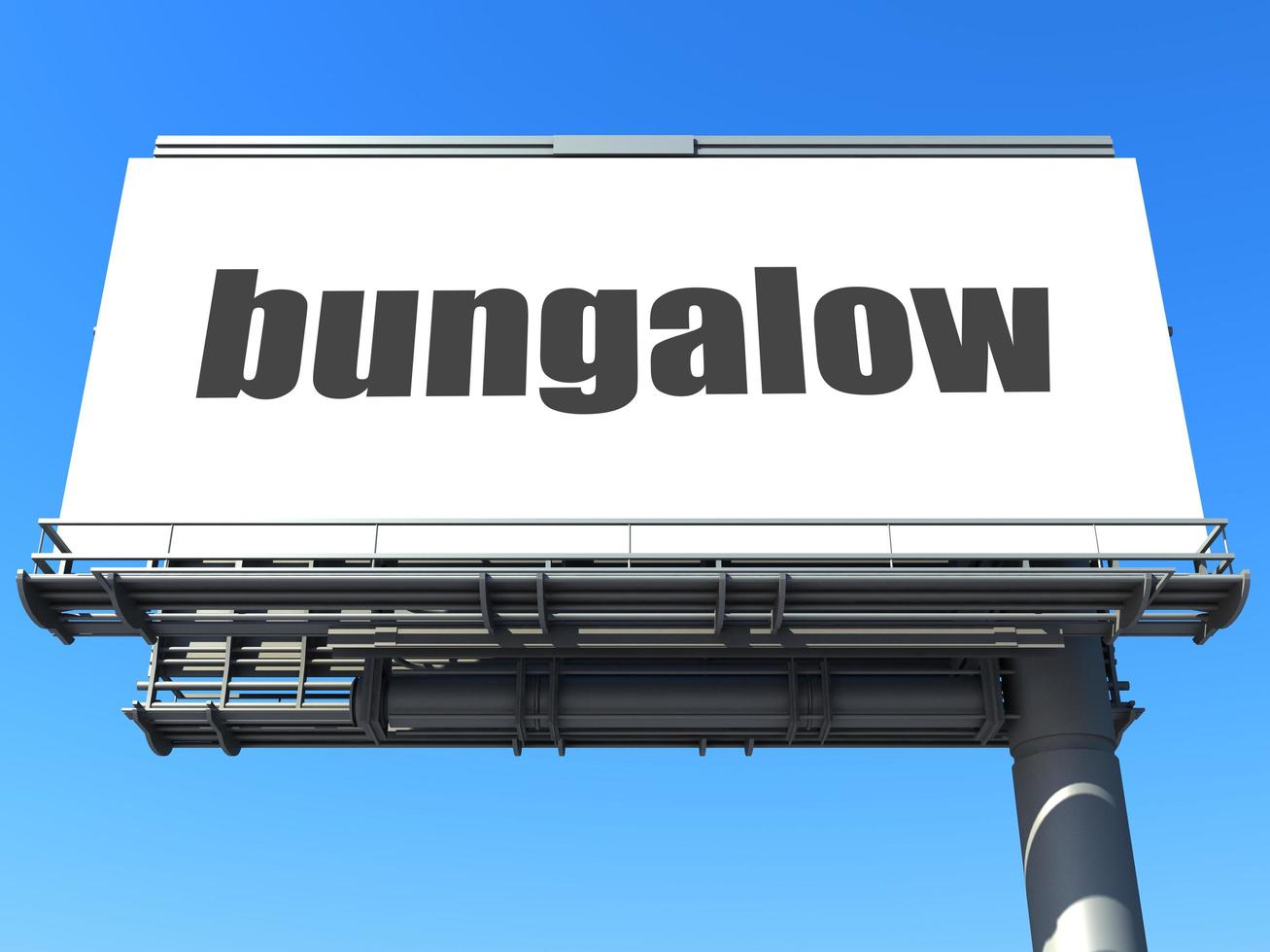 Bungalow-Wort auf Plakatwand foto