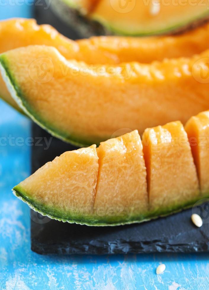 Melonenscheiben aus Melone. foto