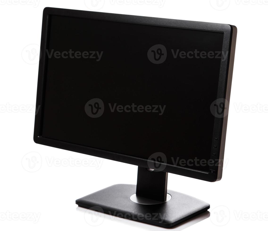 Widescreen-Monitor auf weißem Hintergrund foto