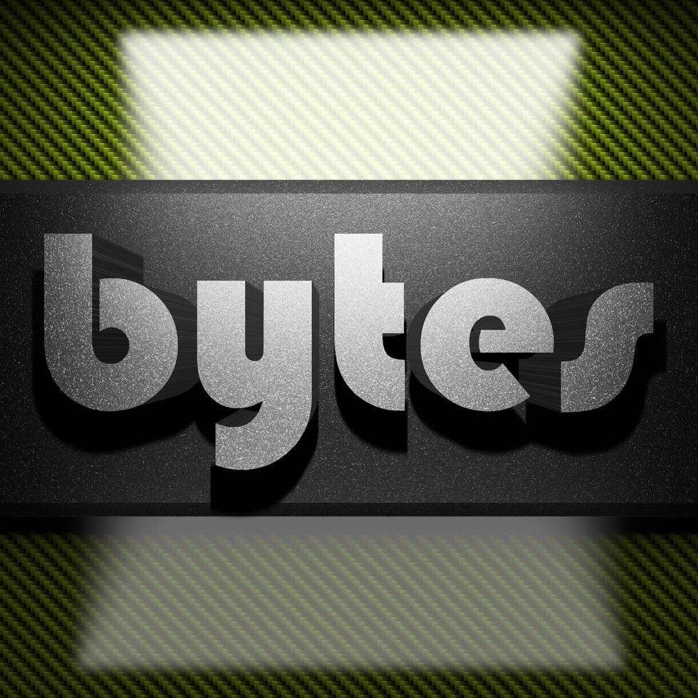 Bytes Wort von Eisen auf Kohlenstoff foto