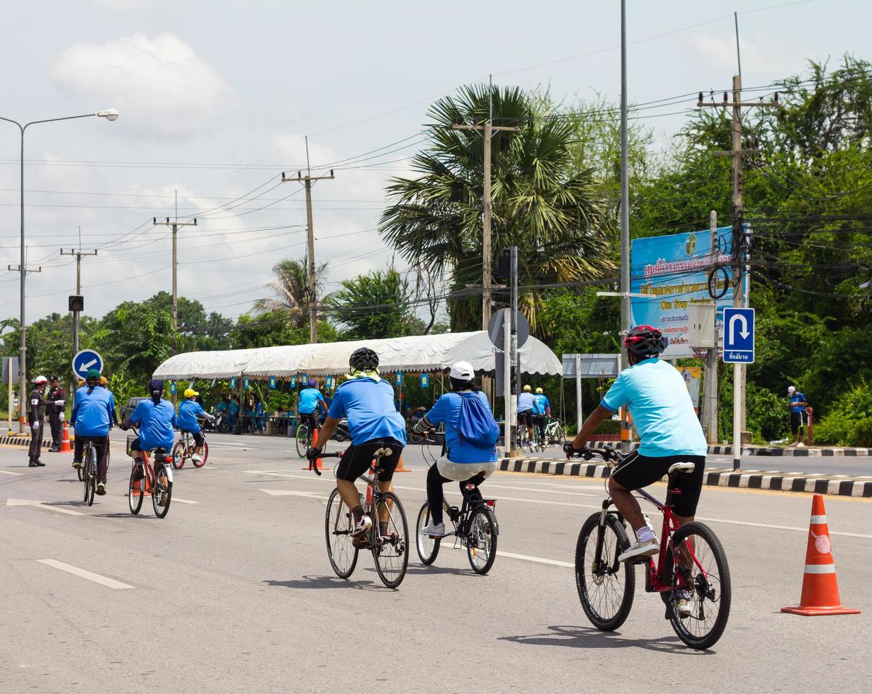 Radfahren für die Gesundheit in Thailand. foto