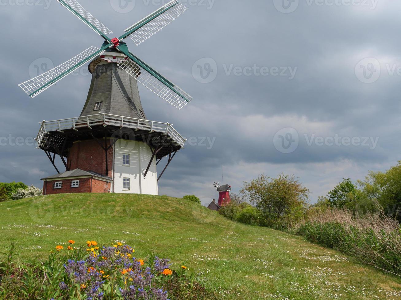 Der Hafen von Greetsiel in Deutschland foto