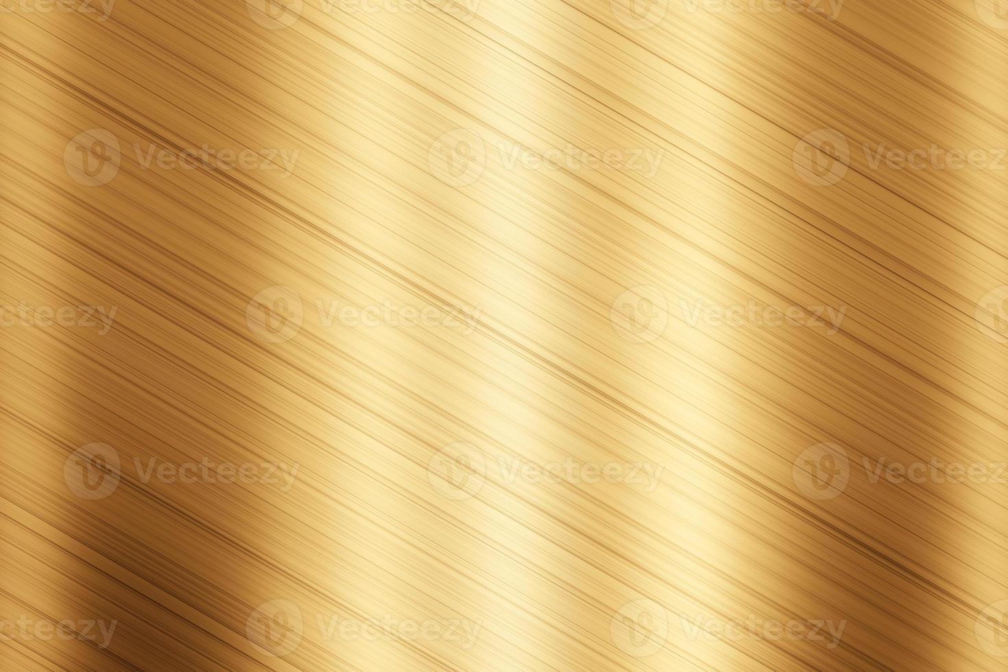 Goldmetallhintergrund. gebürstete metallische Textur. 3D-Rendering foto