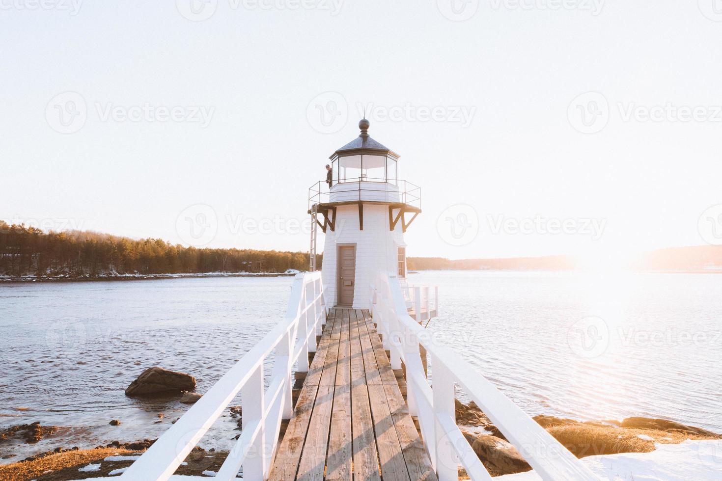 Sonnenschein auf einem Leuchtturm foto