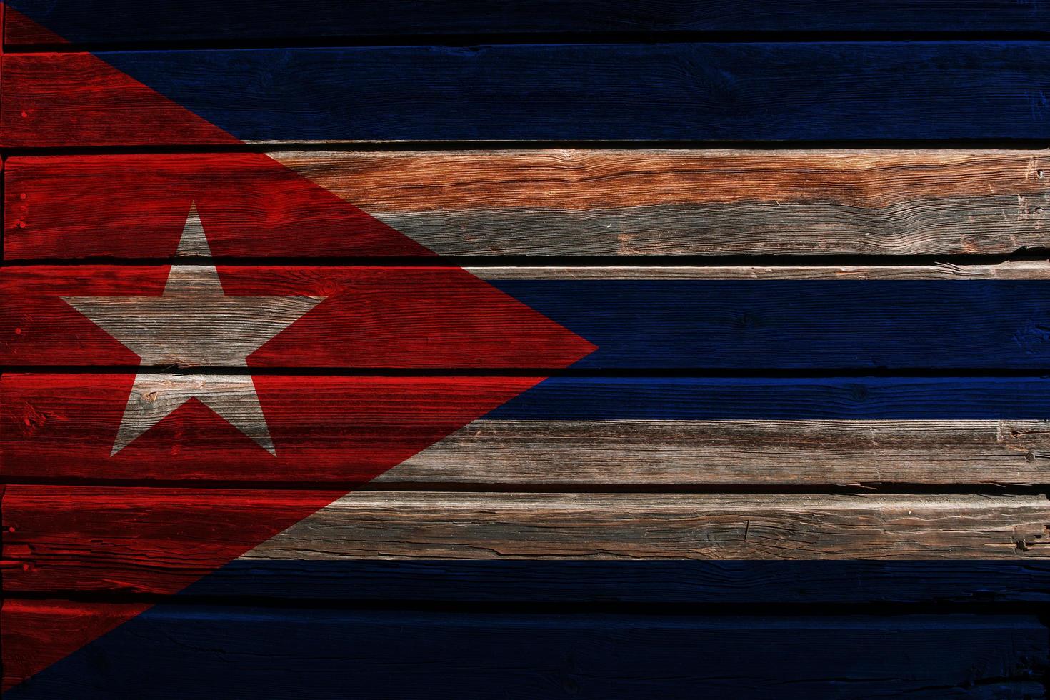 Flagge Kubas auf Holz foto