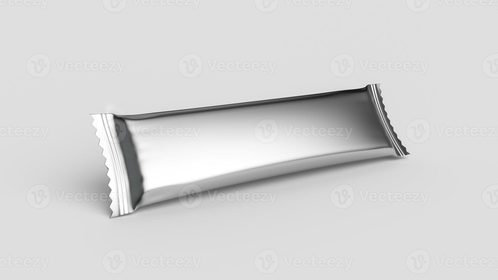 leere Mockup-Snackbar auf weißem Hintergrund 3D-Darstellung foto