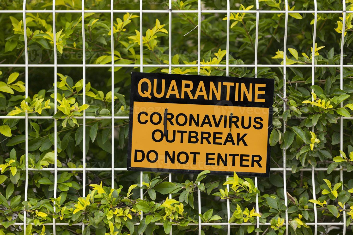 quarantäne, ausbruch des coronavirus treten nicht ein foto