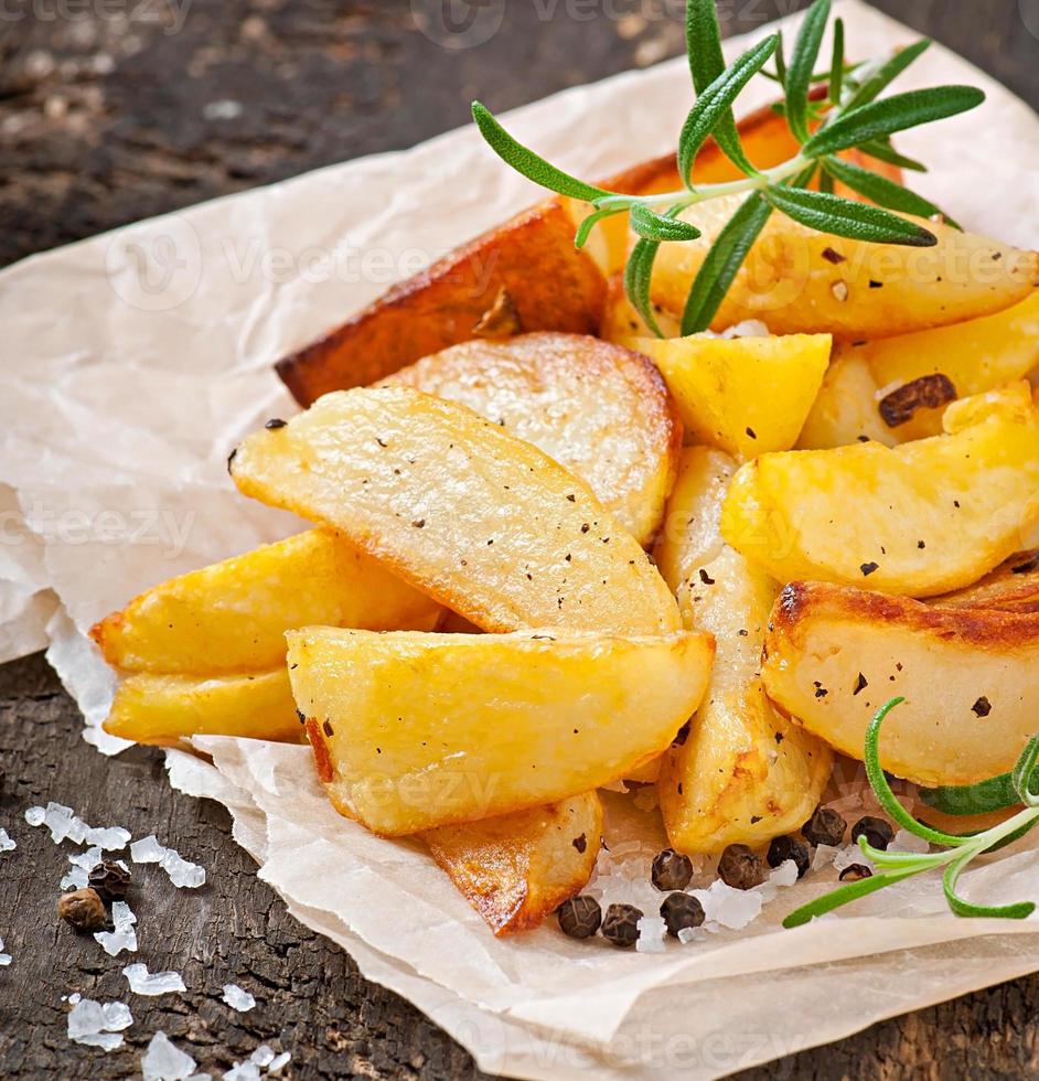 Pommes Frites Kartoffelecken foto