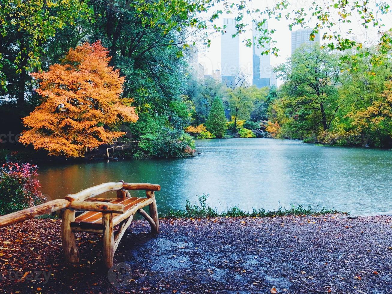 regnerischer Herbsttag im Central Park foto