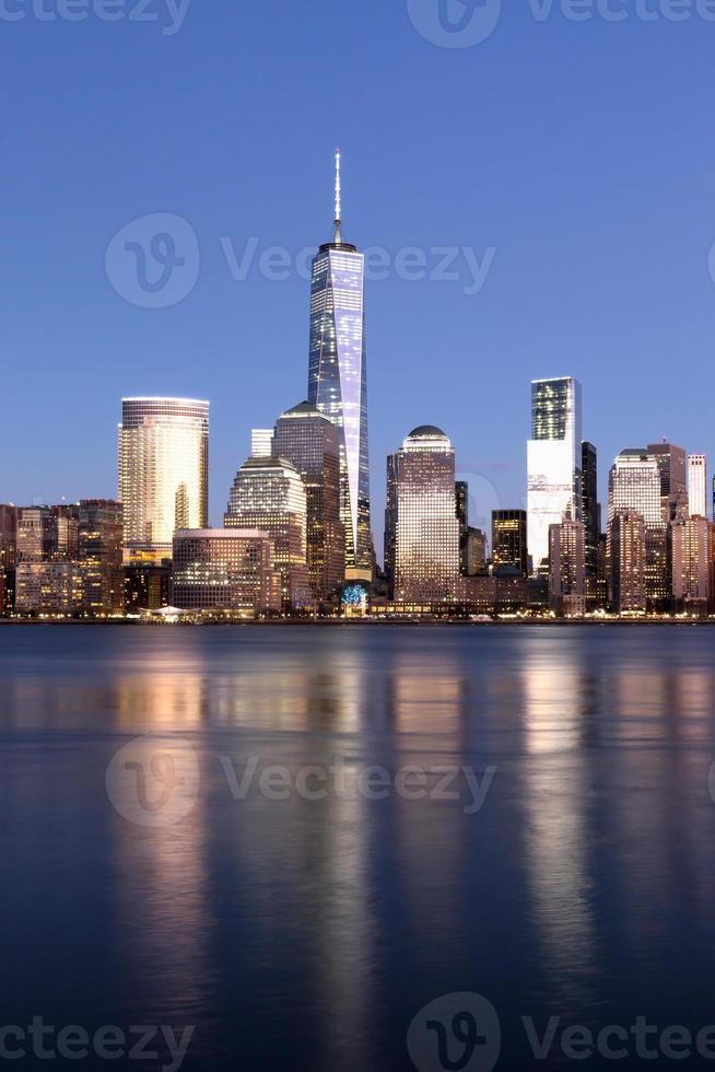 Manhattan Stadtbild Dämmerung - NYC foto