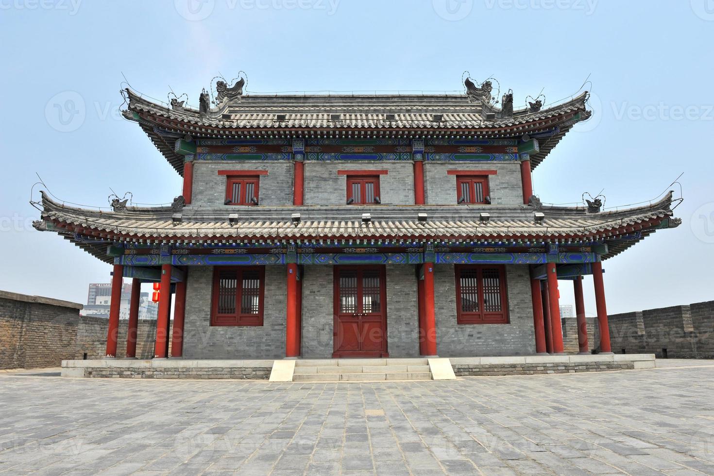 altes chinesisches Gebäude in Xian - China foto