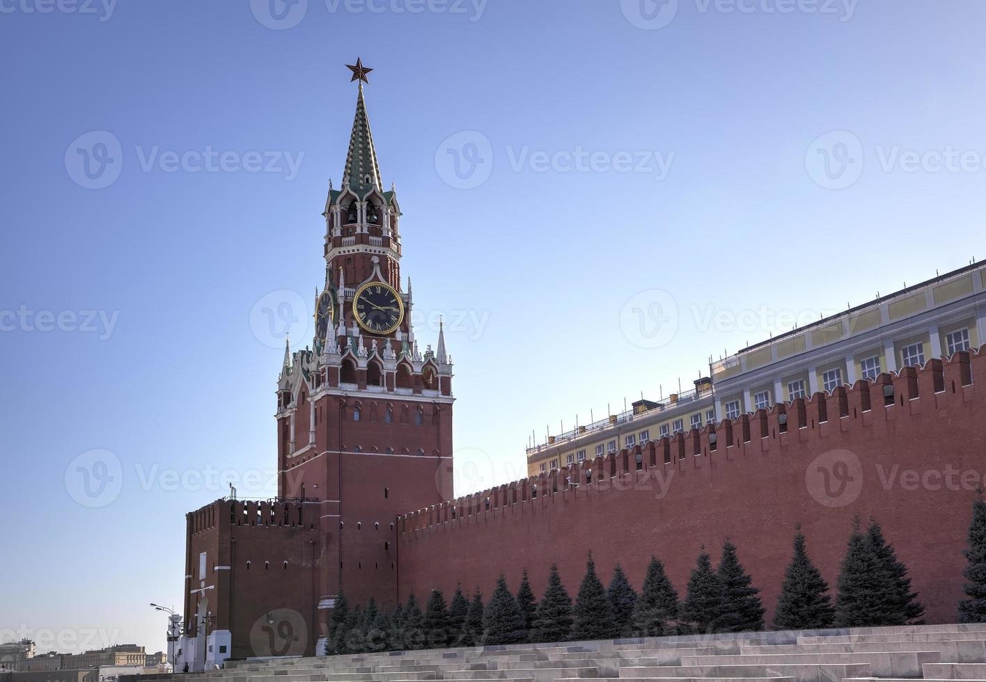 Spasskaya Turm des Moskauer Kremls. rotes Quadrat, Moskau, Russland foto