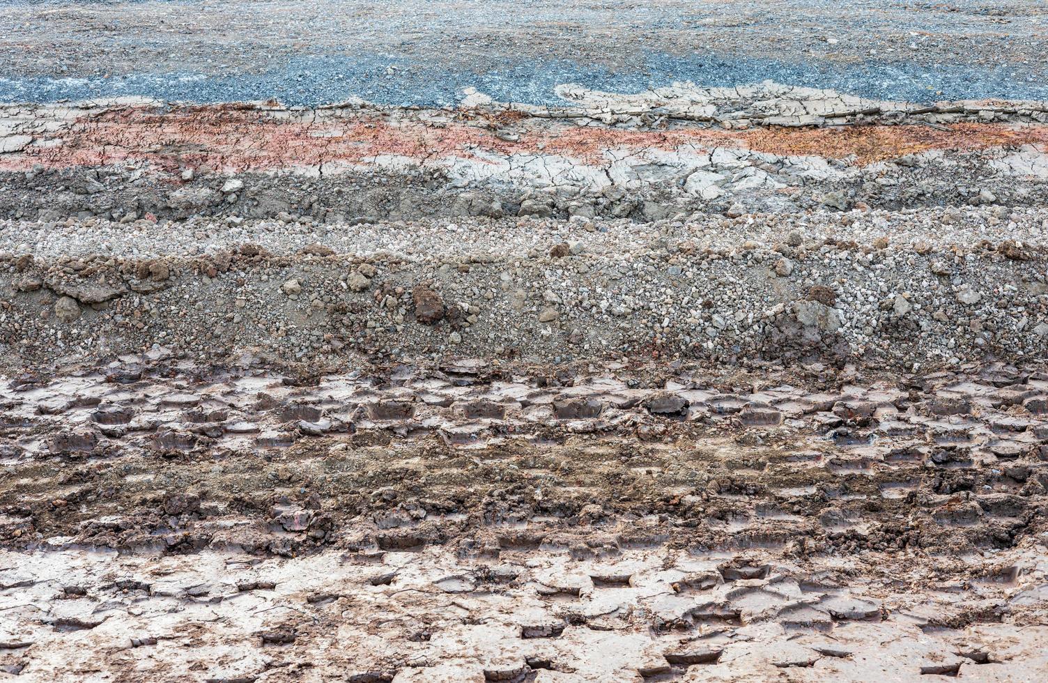 Hintergrund der Querschnittsfläche eines Straßenkellers. foto