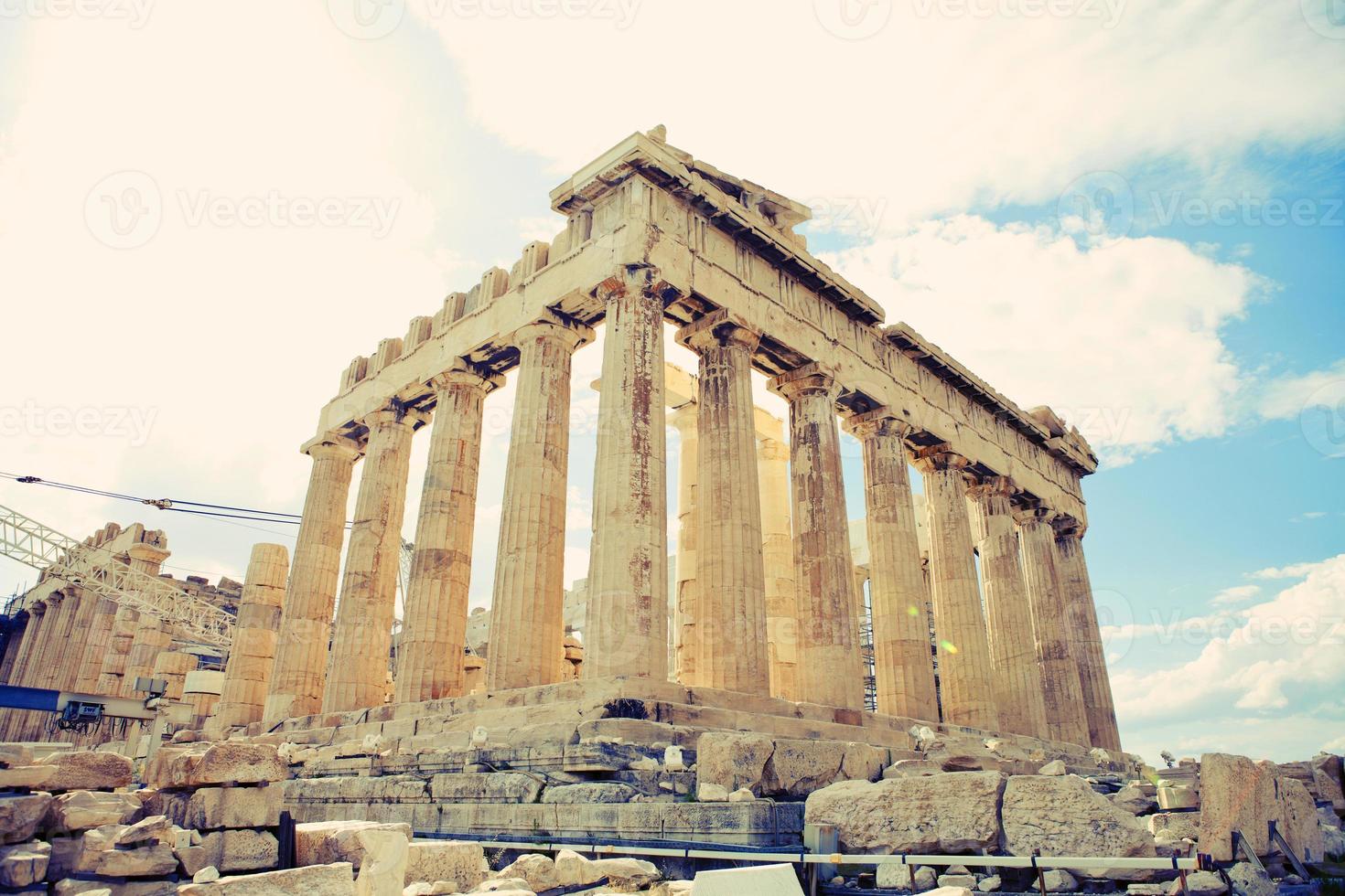 Parthenon bei Akropolis Athen foto