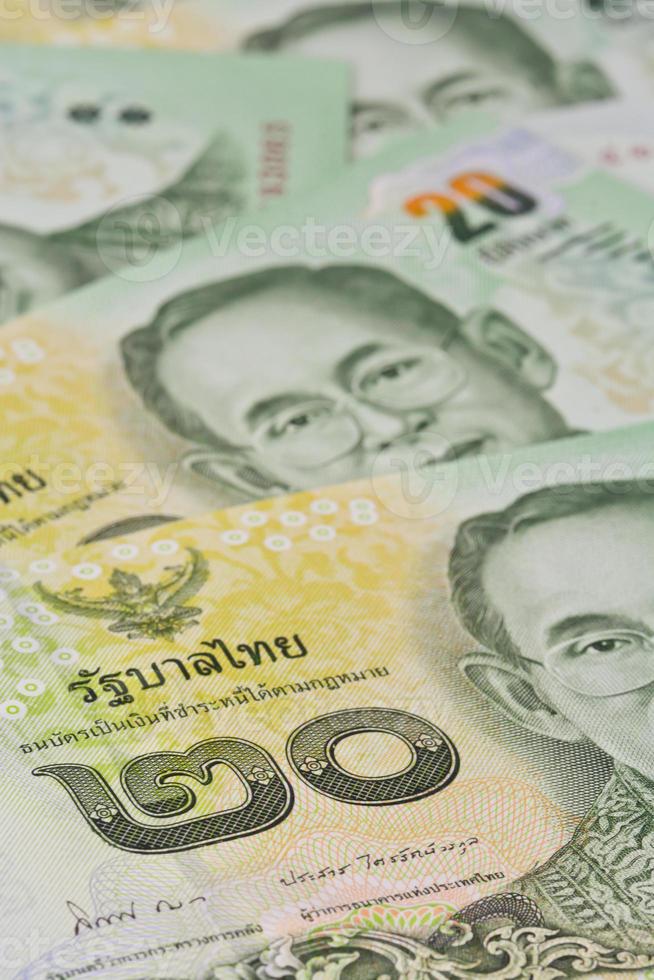 thailändische Banknoten (Baht) für Geld und Geschäftskonzepte foto