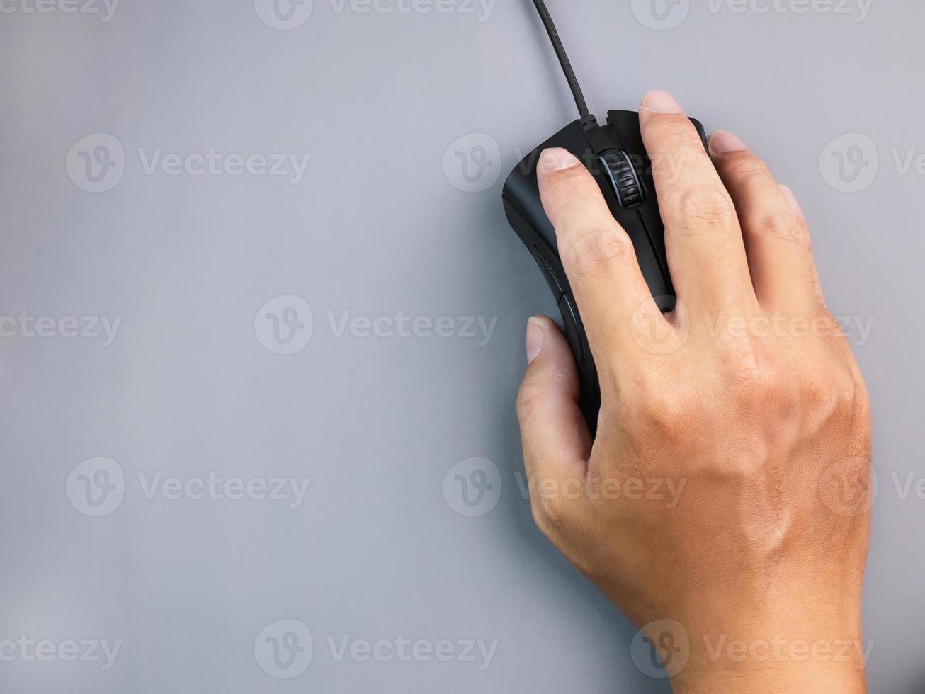 handgrip maus schwarz mit usb kabel arbeiten oder online shoppen mit dem finger auf den schalter links und rechts drücken. Auf dem vier grauen Arbeitsbereich linker Kopierbereich. foto