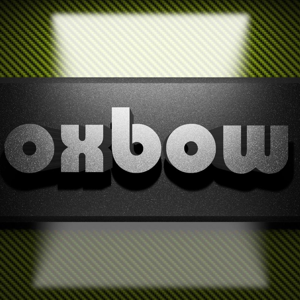 Oxbow-Wort aus Eisen auf Kohlenstoff foto