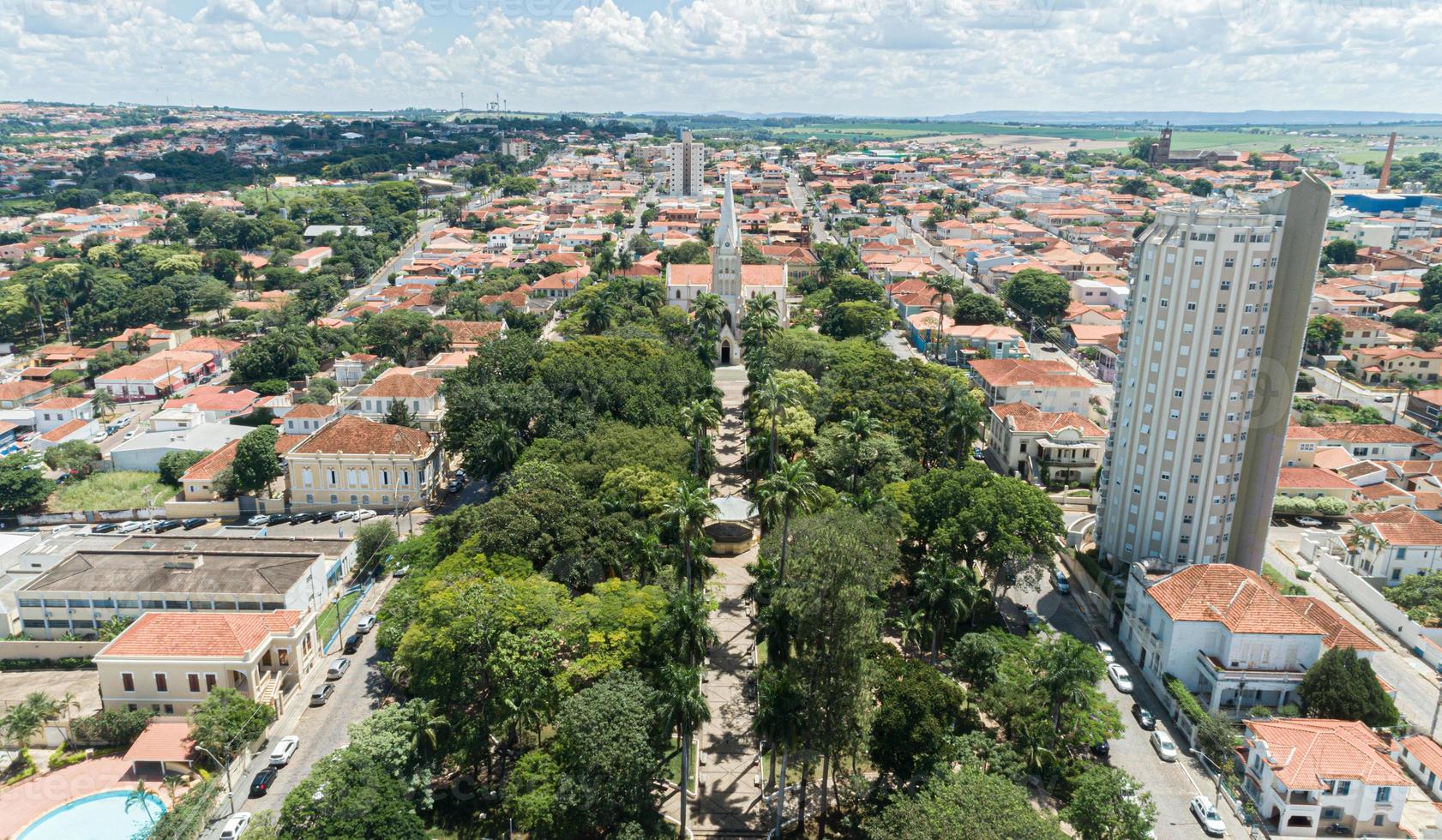 Luftaufnahme der Stadt Mococa foto