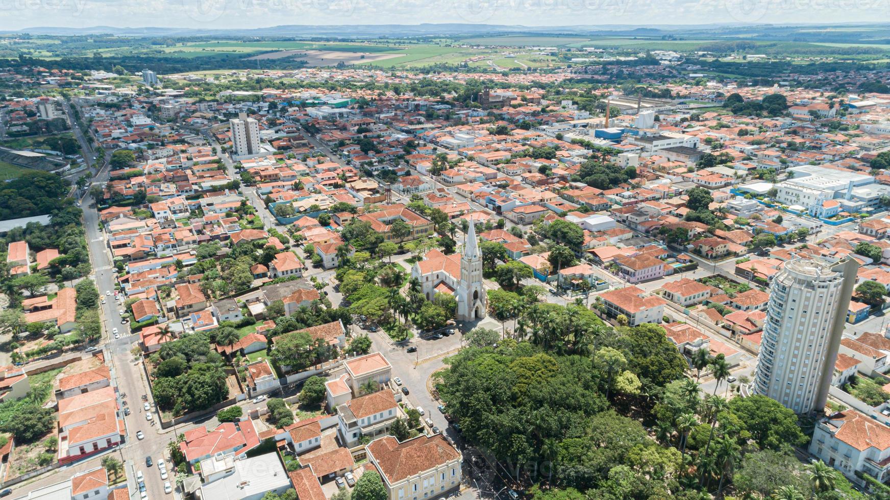 Luftaufnahme der Stadt Mococa foto
