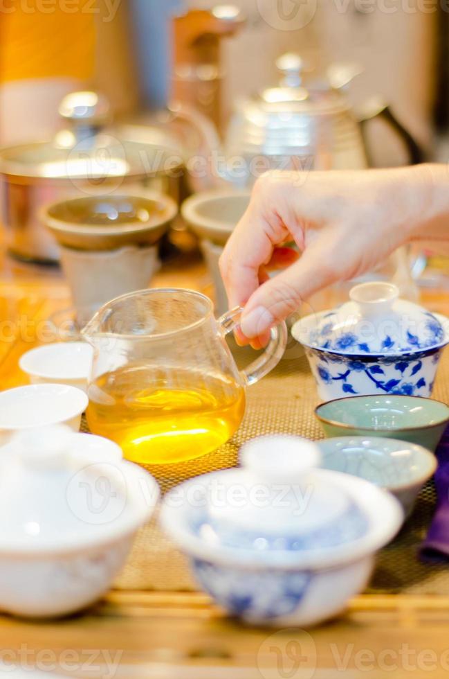 Chinesisch serviert Tee in einem Teehaus （6） foto