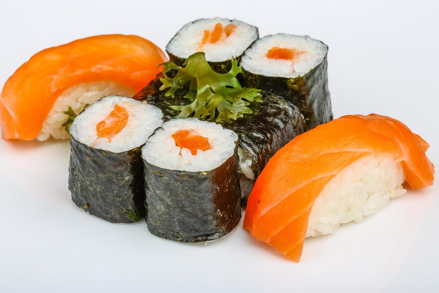 Sushi mit Lachs foto