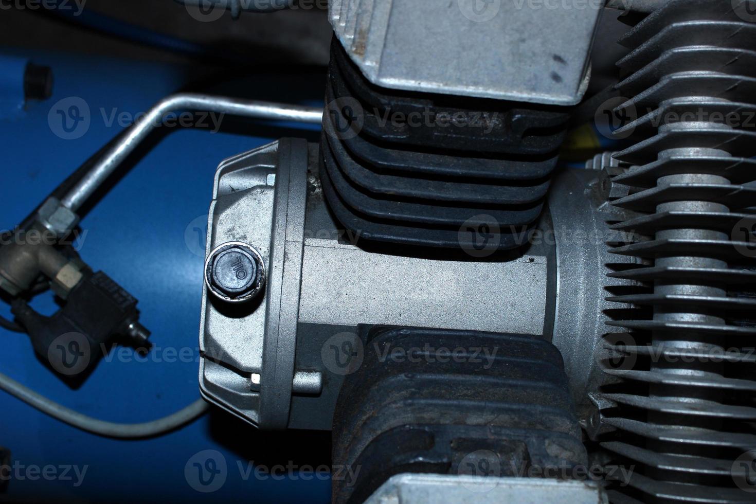blauer Maschinenmotor foto