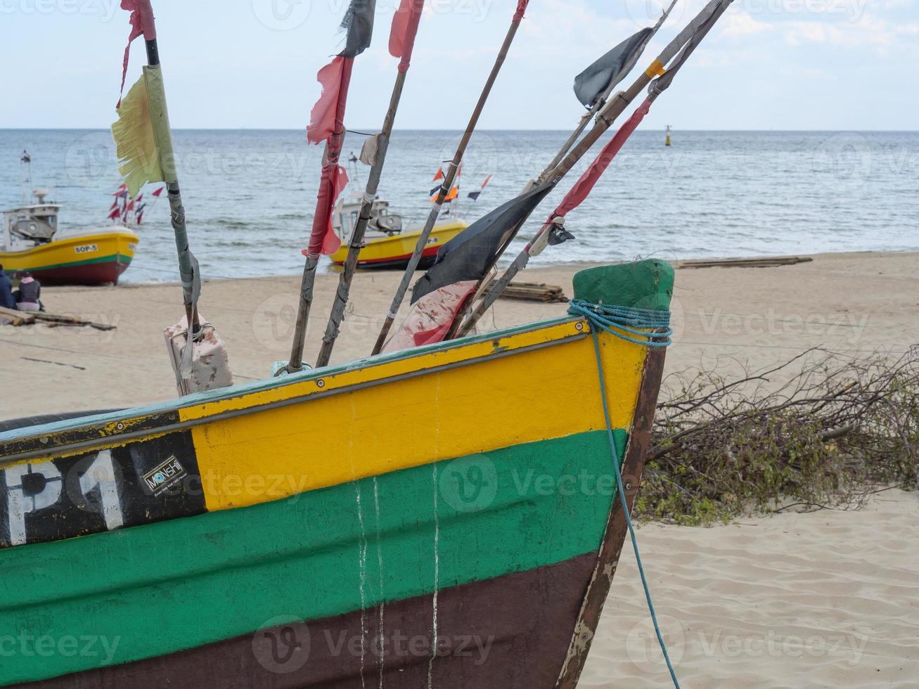 Der Strand von Sopot in Polen foto