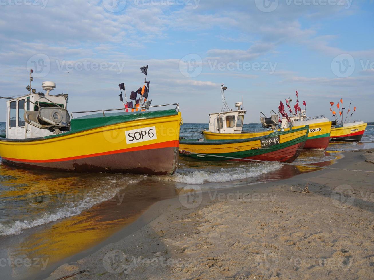 Der Strand von Sopot in Polen foto