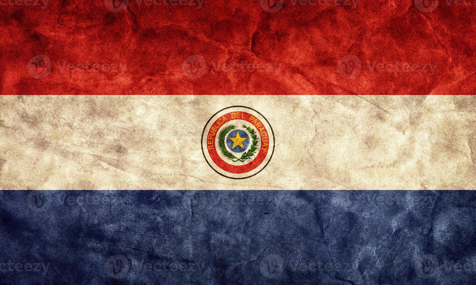 Paraguay-Grunge-Flagge. Artikel aus meiner Vintage-Retro-Flaggen-Sammlung foto